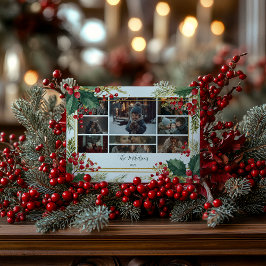 Foto Classic Holly Berry Weihnachts-Party Feiertagskarte