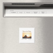 Foto Classic White elegante Typografy Hochzeit Mod Magnet (In Situ (Geschirrspüler))