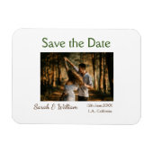 Foto Classic White elegante Typografy Hochzeit Mod Magnet (Horizontal)