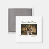 Foto Classic White elegante Typografy Hochzeit Mod Magnet (Vorderseite/Rückseite)