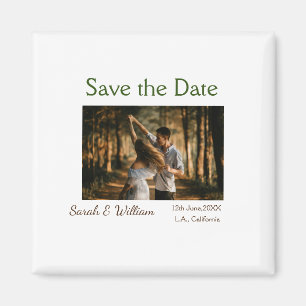 Foto Classic White elegante Typografy Hochzeit Mod Magnet