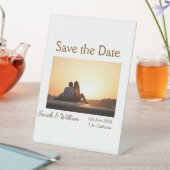 Foto Classic White elegante Typografy Hochzeit Mod Sockelschild (In Situ)