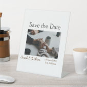 Foto Classic White elegante Typografy Hochzeit Mod Sockelschild (In SItu)