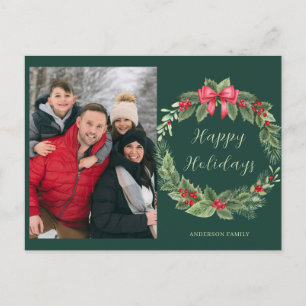 Foto Classic Wreath Weihnachtsfeiertag Postkarte