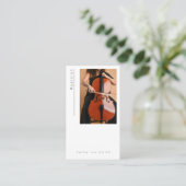 Foto Classical Music Minimalist Business Card Visitenkarte (Stehend Vorderseite)