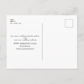 Foto Classy Black Wedding Save the Date Postkarte (Rückseite)