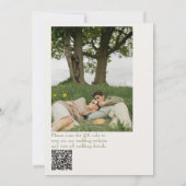 Foto Classy Bright Colorful QR Code Hochzeit Einladung (Rückseite)
