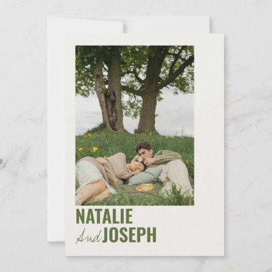 Foto Classy Bright Traditionelle farbenfrohe Hochz Einladung (Rückseite)