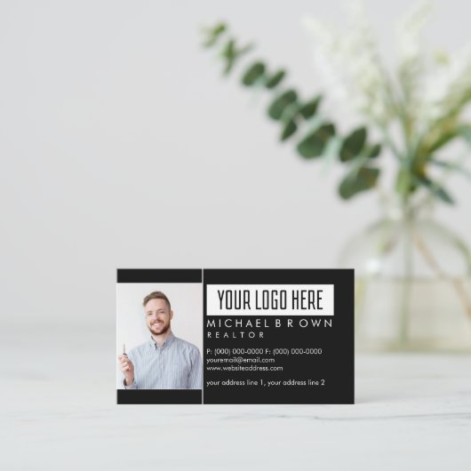 Foto Classy Simple Visitenkarte (Stehend Vorderseite)