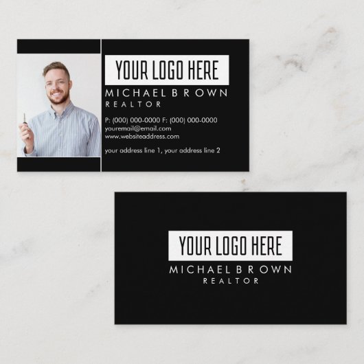 Foto Classy Simple Visitenkarte (Vorne/Hinten)