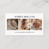 Foto "Clean Nail Artist Foto Collage Profile" Visitenkarte (Vorderseite)