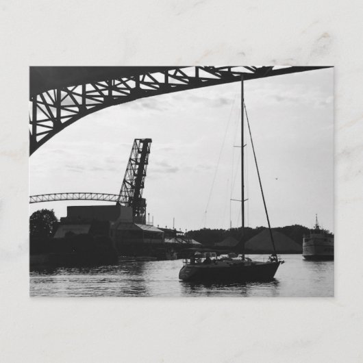 Foto "Cleveland on River" Postkarte (Vorderseite)