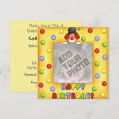 Foto Clown Geburtstagskarte Einladung (Vorne/Hinten)