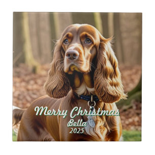 Foto Cocker Spaniel ANDENKEN Personalisieren Fliese