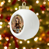 Foto Cocker Spaniel KEEPSAKE Personalize Keramik Kugel-Ornament