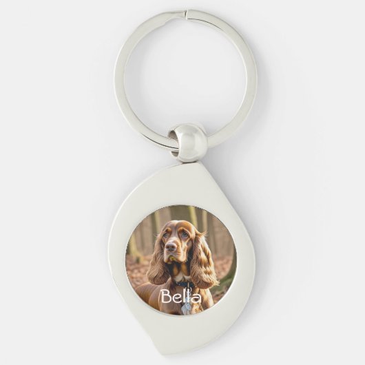 Foto Cocker Spaniel personalize Schlüsselanhänger (Vorderseite)