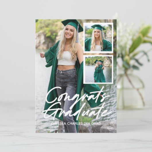 Foto Collafe Abschluss Skript Einladung (Stehend Vorderseite)