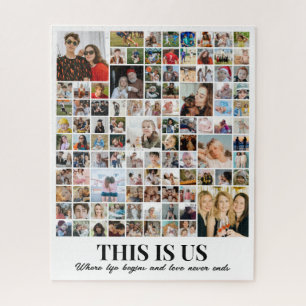 Foto Collage 100 Bilder 20x25 40x50 Hochzeit Puzzle