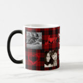 FOTO COLLAGE 10. 15. Geburtstag Buffalo Kariert Verwandlungstasse (Links)