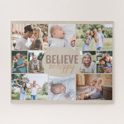 Foto Collage 10 Family Foto ist glücklich Puzzle (Horizontal)
