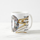 Foto Collage 10 Jahre Jubiläumsgeschenke pro Jahr Kaffeetasse (VorderseiteRechts)