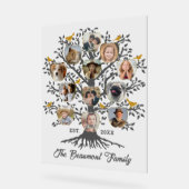 Foto Collage 12 Family Tree Individuelle Name und  Acrylschild (Winkel)