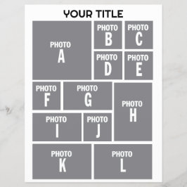 Foto Collage 12 Foto Layout Flyer