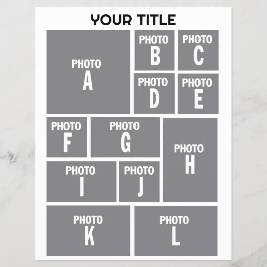 Foto Collage 12 Foto Layout Flyer (Vorne)