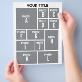 Foto Collage 12 Foto Layout Flyer (Hand)