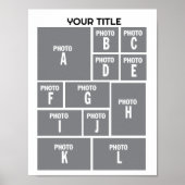 Foto Collage 12 Foto Layout Poster (Vorne)