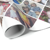 Foto Collage 12 Fotos Diamant Muster - weiß Geschenkpapier (Rolleneckpunkt)