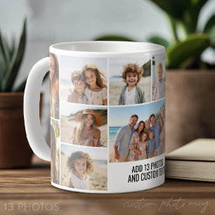 Foto-Collage - 13 Bilder plus Textblock Minimal Kaffeetasse