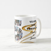 Foto Collage 15 Jahre Jubiläumsgeschenke nach Jahr Kaffeetasse (VorderseiteRechts)