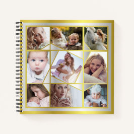 Foto Collage 18 Instagram Pic Gold Silver Notizblock