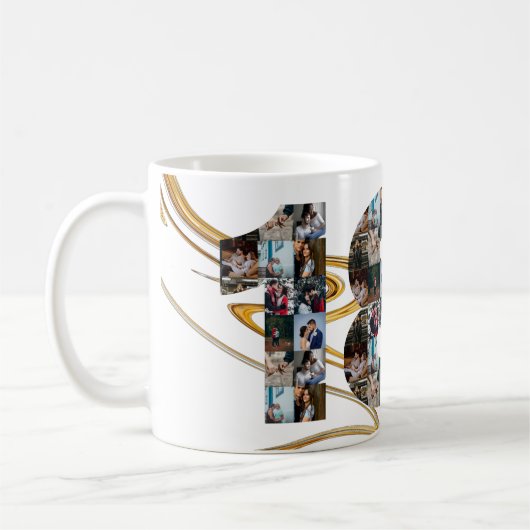 Foto Collage 18 Jahre Jubiläumsgeschenke nach Jahr Kaffeetasse (Links)