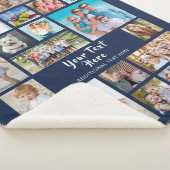 Foto Collage 19 Fotos Pinsel Skript Navy Blue Sherpadecke (3/4)