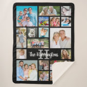 Foto Collage 19 Fotos Script Name Monogram Sherpadecke (Vorderseite)