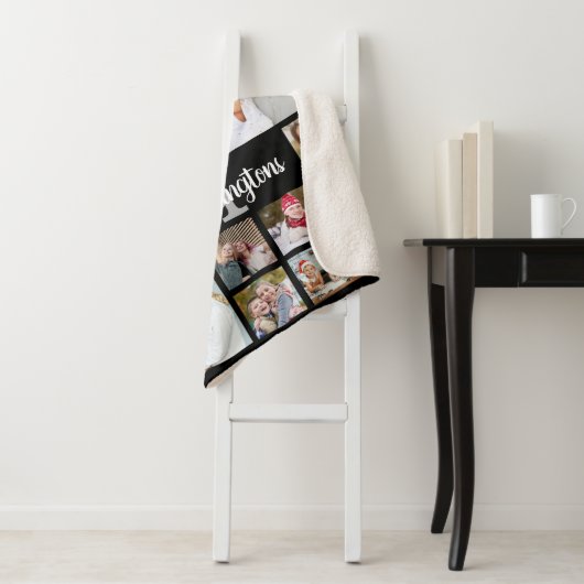 Foto Collage 19 Fotos Script Name Monogram Sherpadecke (Beispiel)