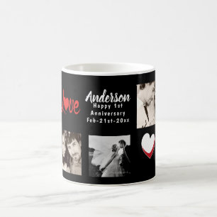 FOTO COLLAGE 20. 25. 30. Jubiläum Black Kaffeetasse