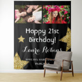 Foto Collage 21. Geburtstag Party Hintergrund Wandteppich (Beispiel)