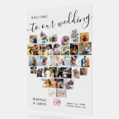 Foto Collage 29 Foto Hochzeit Herzlich willkommen Acrylschild (Winkel)