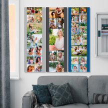 Foto Collage 31 Picture Stilvoll grau blau