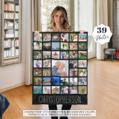 Foto Collage 39 Bilder bearbeitbare Farbe Personal Fleecedecke