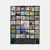 Foto Collage 39 Bilder bearbeitbare Farbe Personal Fleecedecke (Vorderseite)