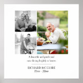 Foto Collage 3 Foto Einfache Beerdigung Gedenkstät Poster (Vorne)