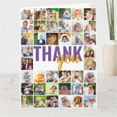 Foto Collage 40 Foto personalisiert Vielen Dank Karte (Vorderseite)