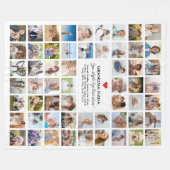 Foto Collage 57 Bilder Easy DYI Custom Geschenk Fleecedecke (Vorderseite (Horizontal))
