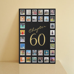 Foto Collage 60. Geburtstag Kapitel 60 Große Imita Künstlicher Leinwanddruck