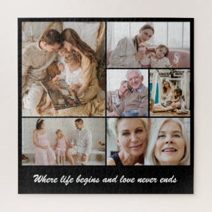 Foto-Collage 6 Bilder Raster Benutzerdefiniert Qua Puzzle