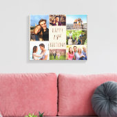 Foto Collage 7 Bild Beige Braun 18. Geburtstag Leinwanddruck (Insitu (Wohnzimmer))